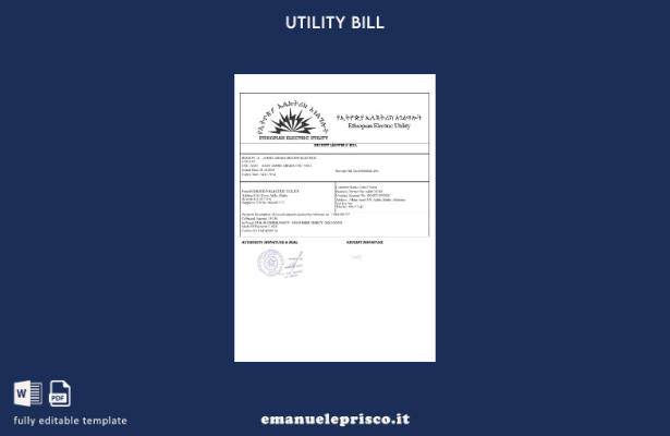 modello di parola d'ordine per servizi elettrici etiopi in stile verificato